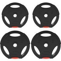 Olympic Weight Plates Set for Home Gym, Black