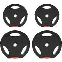 SPORTNOW Olympic Weight Plates Set, with Two 10kg and Two 5kg weights, Black