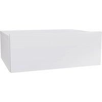 Floating Bedside Table, Wall-Mounted Small Nightstand with Drawer, White