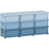 HOMCOM Kids Storage Unit, with Nine Drawers - Blue