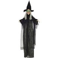 6ft Outdoor Halloween Decoration Witch with Sound and Motion Activated