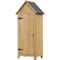 Small Shed, Outdoor Tool Storage Cabinet with 3 Shelves and Tilt Roof