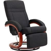 HOMCOM 135 Manual Reclining Swivel Chair, with Footrest - Black