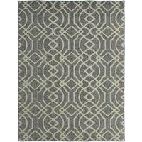 HOMCOM UV Resistant Indoor & Outdoor Area Rug, Easy-Cleaning Machine Washable Rug with Geometric Pattern for Patio, Garden, Kitchen, Bathroom or Living Room, 170 x 120 cm, Grey