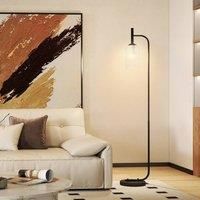 HOMCOM Modern Floor Lamp with Foot Switch for Living Room in Gold