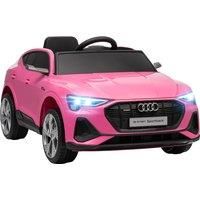 HOMCOM 12V Kids Electric Ride on, Electric Car for Kids with Parental Remote, Music, Lights, Suspension Wheels, Pink