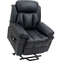 PU Leather Lift Stand Assistance Recliner Extra Padded Electric Power w/Remote