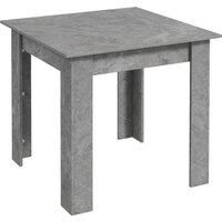 HOMCOM Square Dining Table, Modern Small Dining Table with Faux Cement Effect, Space Saving, Non-slip Foot Pads, Cement Grey