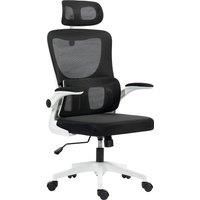 Mesh Office Chair with Adjustable Headrest, Lumbar Support, Black