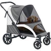 Dog Stroller, Easy Folding Pet Stroller for Large Dogs with 4 Big Wheels