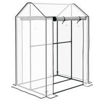 Outsunny Greenhouse with 2 Roll-up Doors and Vent Holes, 100x80x150cm