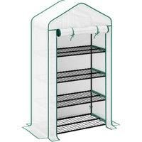 Outsunny Four-Tier Mini Greenhouse, with Reinforced Plastic Cover