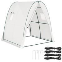 Outsunny Portable Greenhouse Gardening Plant Hot House with 2 Doors, White
