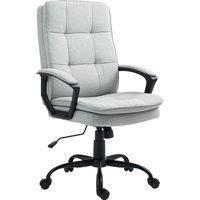 HOMCOM Dual-Layer Padding Fabric Office Chair - Grey