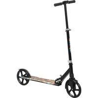 AIYAPLAY Foldable Kids Scooter with Adjustable Handlebar, 200mm Big Wheel, Rear Fender Brake, Gift for Ages 6-12 Years, Black