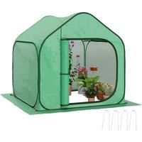Outsunny 150 x 148cm Pop-Up Greenhouse - Green