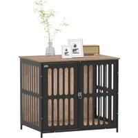 PawHut Dog Crate Furniture with Anti-Chew Resistant Mesh, Anti-Escape Single Door, for Medium Dogs, 80 x 55 x 72 cm