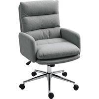 HOMCOM 91-99cm Sherpa Fleece Office Chair - Grey
