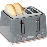 HOMCOM Four-Slice Honeycomb Toaster - Grey