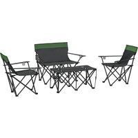 Outsunny Four-Piece Portable Picnic Table Set - Green
