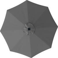 Outsunny 3 m Replacement Parasol Canopy with Top Vent, UPF 50+ Garden Parasol Replacement Canopy, 8 Rib Parasol Cover Replacement Fits Various Frames, Grey