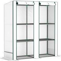 Outsunny Three-Tier Mini Greenhouse - White