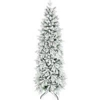 HOMCOM 7ft Flocked Artificial Christmas Tree