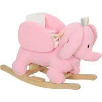 AIYAPLAY Kids Rocking Horse, Baby Ride on Elephant Rocker with Safety Belt and Sound for Toddlers 18 to 36 Months, Pink