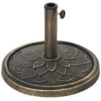 Outsunny 12kg Resin Garden Parasol Base Sun Umbrella Base, Bronze Tone