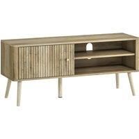 HOMCOM TV Stand Cabinet for TVs up to 55" - Oak