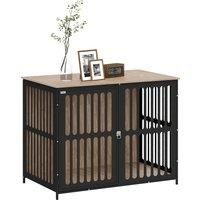 PawHut Dog Crate Furniture with Anti-Chew Resistant Mesh, Anti-Escape Single Door, for Large Dogs, 100 x 60 x 81.5 cm