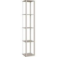 HOMCOM RGB LED Floor Lamp with Shelves, Modern Dimmable Standing Lamp with Remote Control, Adjustable Brightness & Speed for Living Room, Bedroom, Office, Oak