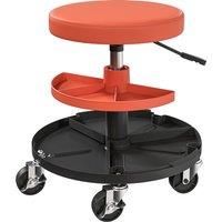 Rolling Mechanic Stool, 135kg Capacity 360° Swivel Workshop Stool, Yellow