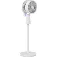 HOMCOM Pedestal Air Circulation Fan with Oscillating, Light Off, White
