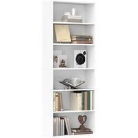 HOMCOM Six Shelf Bookcase - White