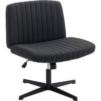 Office Desk Chair No Wheels with Wide Seat, Thick Padding for Home
