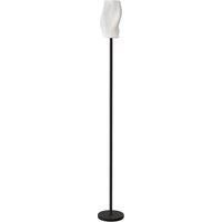 HOMCOM Floor Lamp for Living Room, 3D Printed Modern Standing Lamp with Flowing Curved Shade & Foot Switch, Minimalist Tall Pole Lampshade for Bedroom, Office, E27 Holder without Bulb (25W Max), White