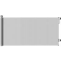 PawHut Retractable Stair Gate Extends Up to 180 cm Wide, Dog Gate for Doorways, Stairways, Hallways, Grey