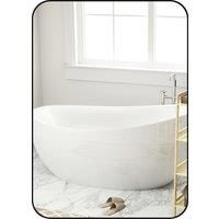 Rectangle Wall-mounted Bathroom Mirror, Black
