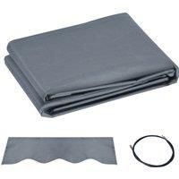Outsunny Awning Replacement Canopy, Water Resistant UPF 50+ Sun Shade Cover for 3 x 2.5 m Garden Awning (Fabric Only), Grey