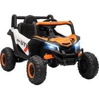 AIYAPLAY 12V Kids Ride On Car with Remote Control, Kids Electric Car with Suspension System, Music, for Ages 3-5 Years, Orange