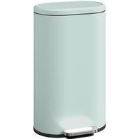 HOMCOM 30 L Modern Curved Kitchen Bin - Green