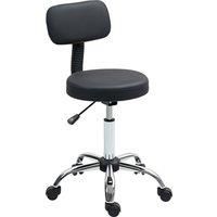 HOMCOM 360 Swivel Seat Salon Stool - Black
