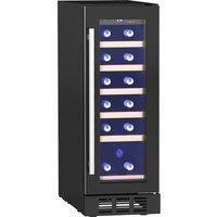 HOMCOM 19 Bottle 5-18£ Wooden Rack Wine Fridge - Black