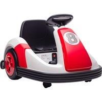 AIYAPLAY Kids Bumper Car with 360-Degree Rotation, 6V Electric Ride On Car with Music and Horn for 3-8 Years Old, Red