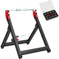 Foldable Motorcycle Wheel Balancer Truing Stand with Steel Frame Aluminium Shaft