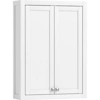 HOMCOM Bathroom Wall Cabinet with Adjustable Shelves - White