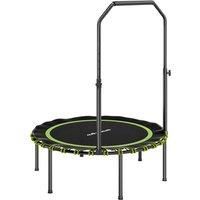 SPORTNOW 40" Foldable Fitness Trampoline Rebounder with Handle, Green