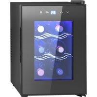 HOMCOM Six Bottle 8-18£ Countertop Wine Fridge - Black