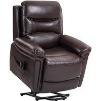 HOMCOM Power Lift Recliner Chair with Vibration Massage, Heat, USB - Brown